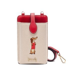 Dog Cell Phone Purse, Small Crossbody Bag, Embroidered Cute Leather XD